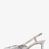 Alora Slingback-Pumps aus metallisch-krokodilledergeprägtem Leder