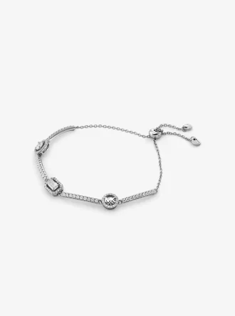 Armband aus Sterlingsilber mit Pavé-Fassung und Edelmetallplattierung