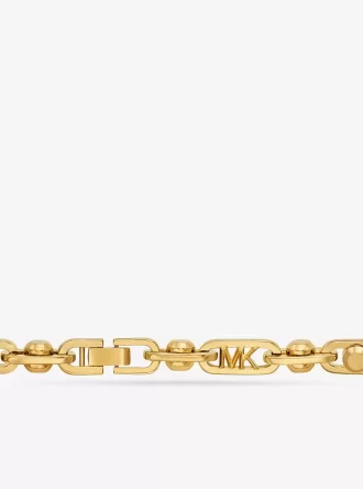 Astor Link Große Halskette aus edelmetallplattiertem Messing