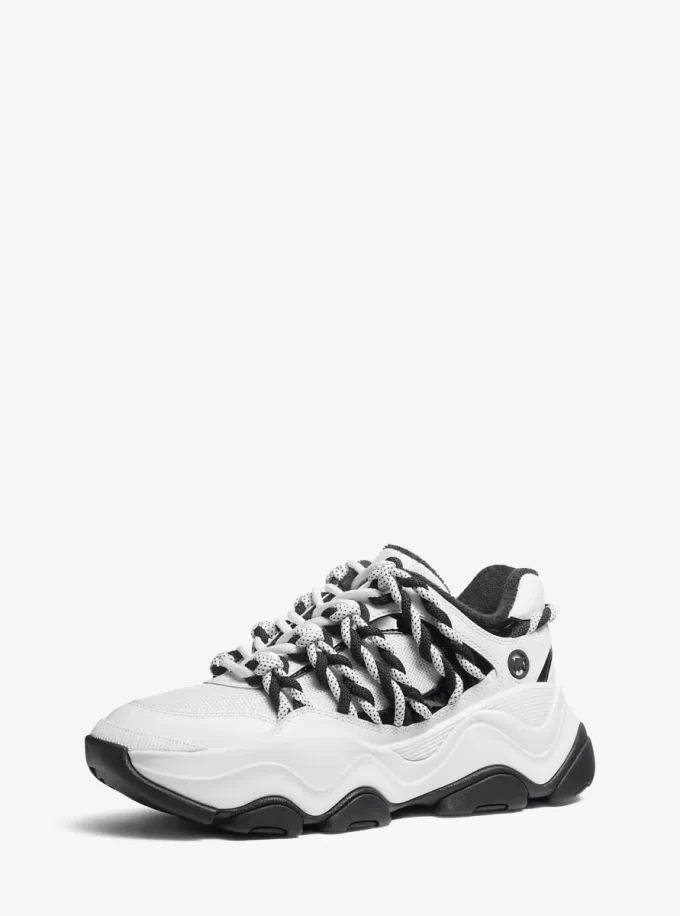 Atlas Cord Mesh und Leder-Sneaker