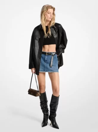 Ausgefranster Jeans-Minirock