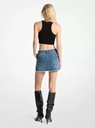 Ausgefranster Jeans-Minirock