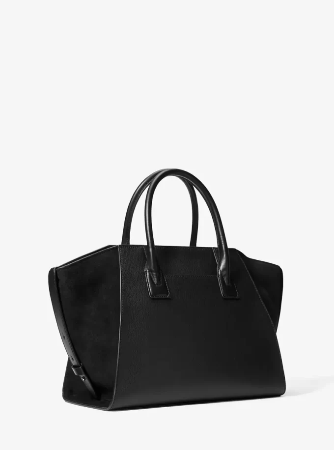 Avril Große Henkeltasche aus Leder und Wildleder