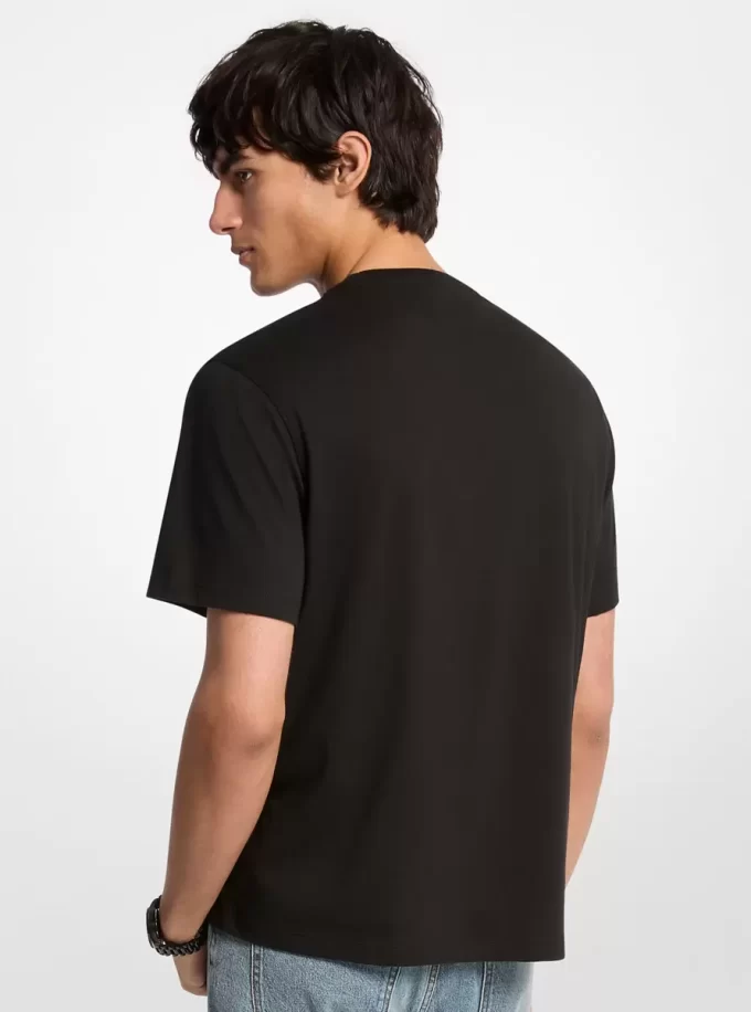 Baumwoll-T-Shirt mit Grafiklogo