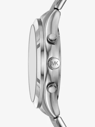 Übergroße Aspyn-Uhr in Silberoptik