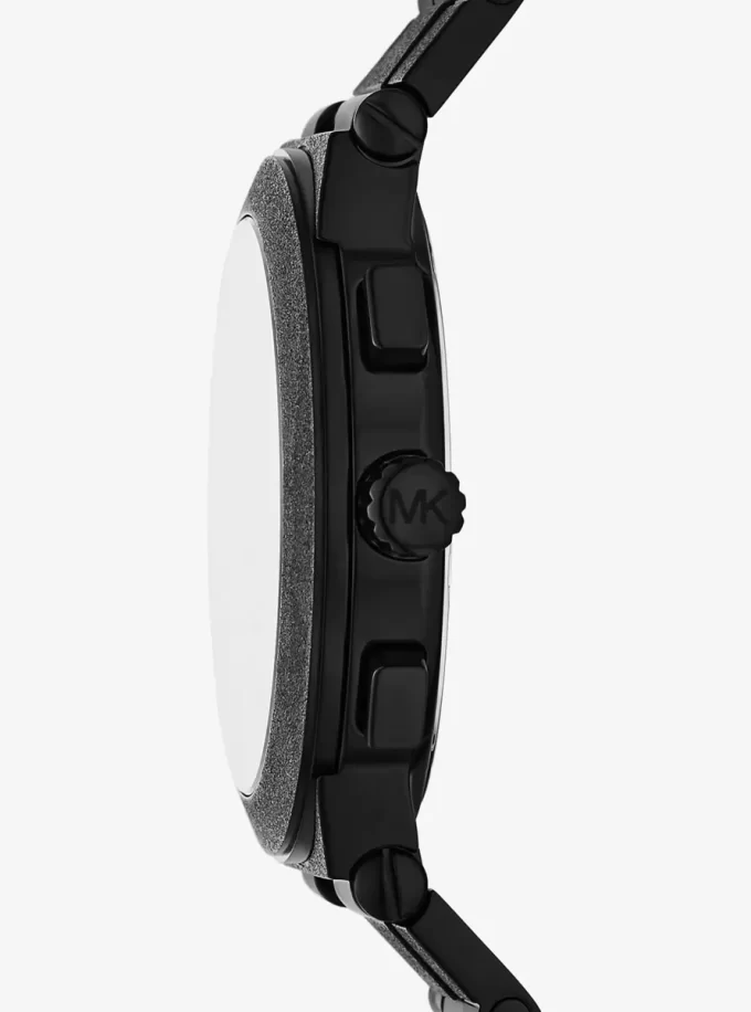 Übergroße Billie-Uhr in mattem Schwarz Übergroße Billie-Uhr in mattem Schwarz