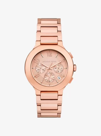 Übergroße Gramercy-Uhr in Roségold-Optik
