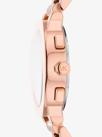 Übergroße Gramercy-Uhr in Roségold-Optik