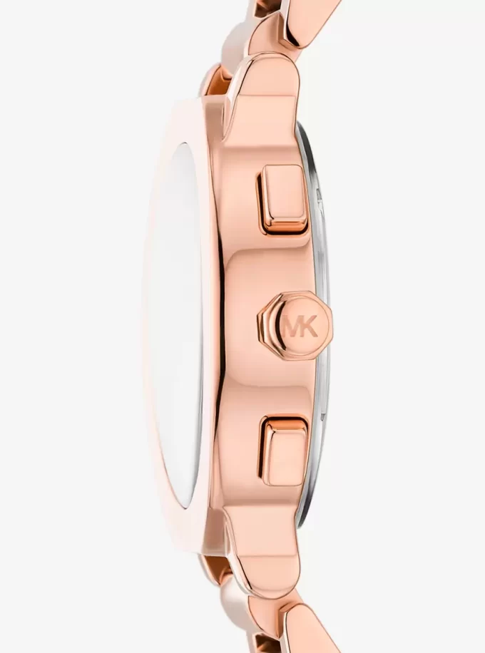 Übergroße Gramercy-Uhr in Roségold-Optik