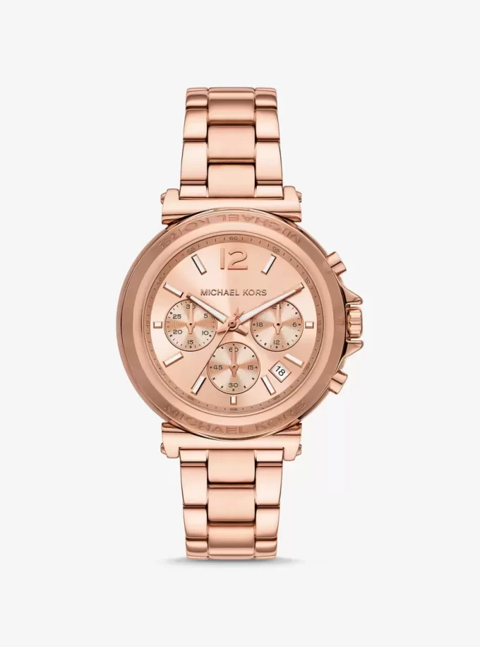 Übergroße Maren-Uhr in Roségold-Optik