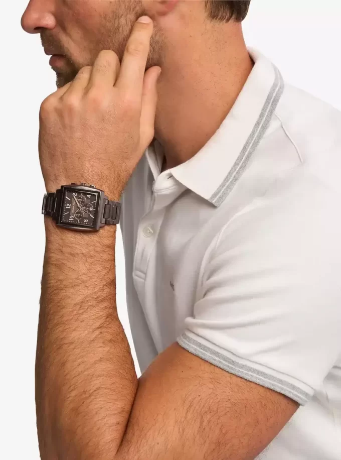 Übergroße Rhys-Uhr in Brauntönen Übergroße Rhys-Uhr in Brauntönen