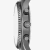 Übergroßes Lexington-Uhren- und Armband-Geschenkset in Gunmetal-Optik