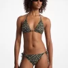 Bikini-Oberteil aus Stretch-Nylon mit Blumenmuster