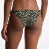 Bikinihose aus Stretch-Nylon mit Blumenmuster