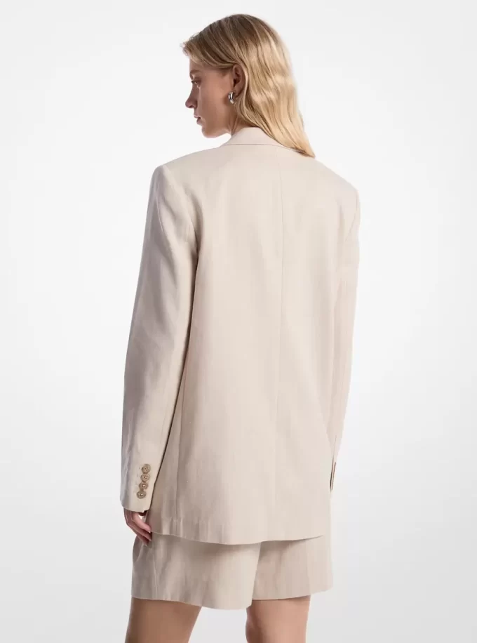 Blazer aus Leinen- und Baumwolltwill Blazer aus Leinen- und Baumwolltwill