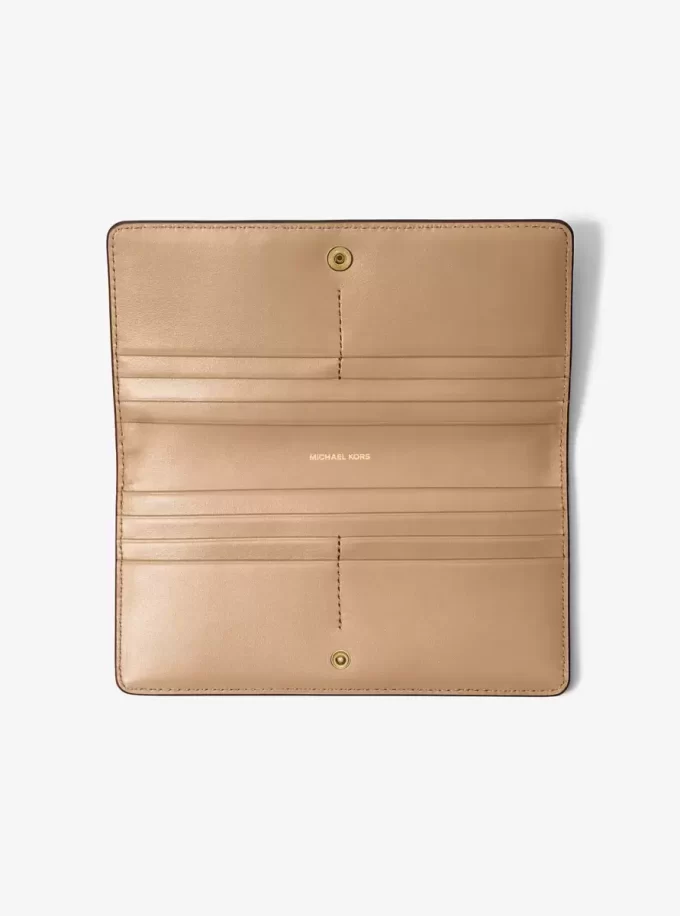 Bryant Große Geldbörse aus genarbtem Leder mit Druckknopfverschluss