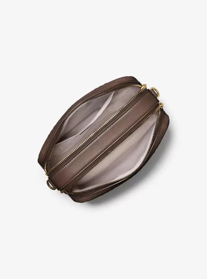 Bryant Medium Umhängetasche aus poliertem Leder mit Logoprägung