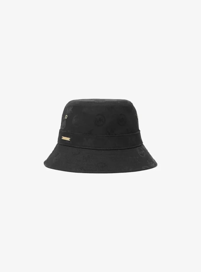Bucket Hat aus Stretch-Baumwolle mit Logoprägung