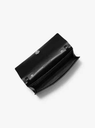 Carson Große, wandelbare Umhängetasche aus Kalbsfell mit Leopardenmuster