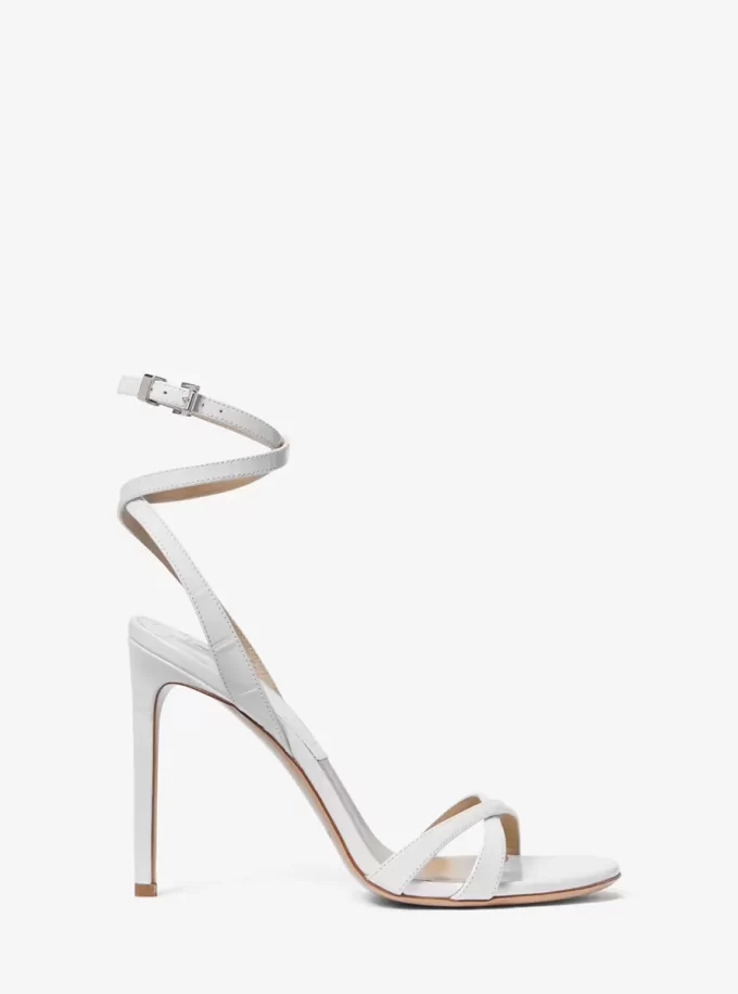 Chrissy Sandale aus Leder mit Krokodilprägung Chrissy Sandale aus Leder mit Krokodilprägung