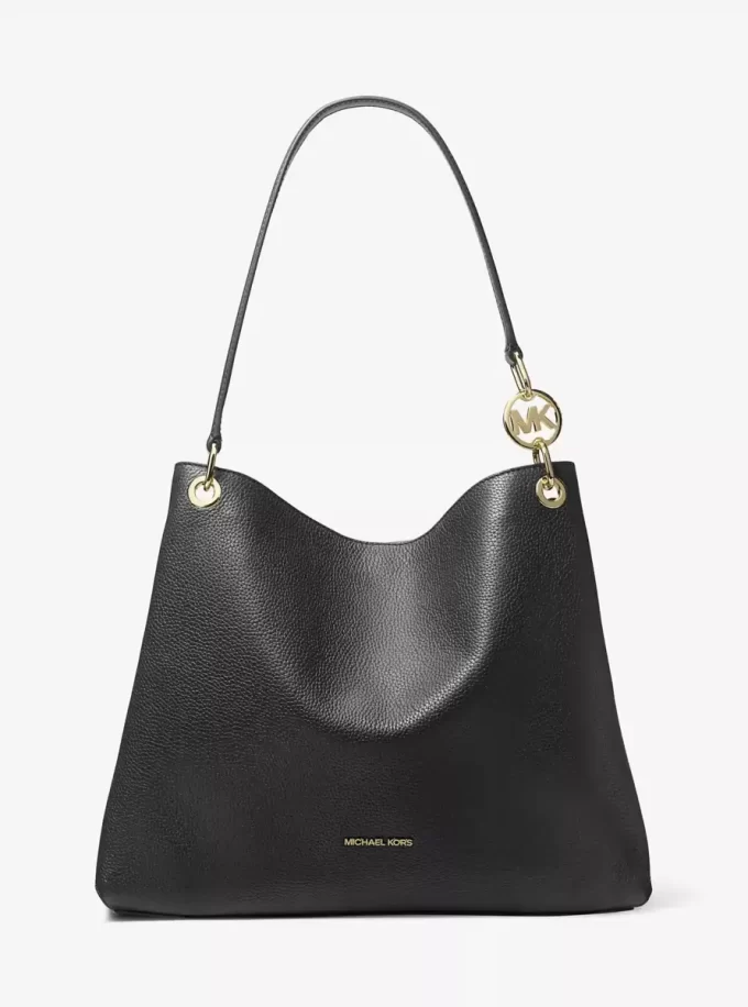 Christina Große Schultertasche aus genarbtem Leder Christina Große Schultertasche aus genarbtem Leder