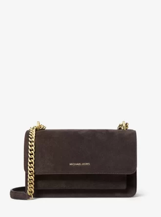 Claire Große Wildleder-Schultertasche