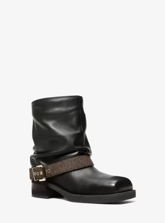 Colby Leder- und Signature-Logo-Ankle-Boot