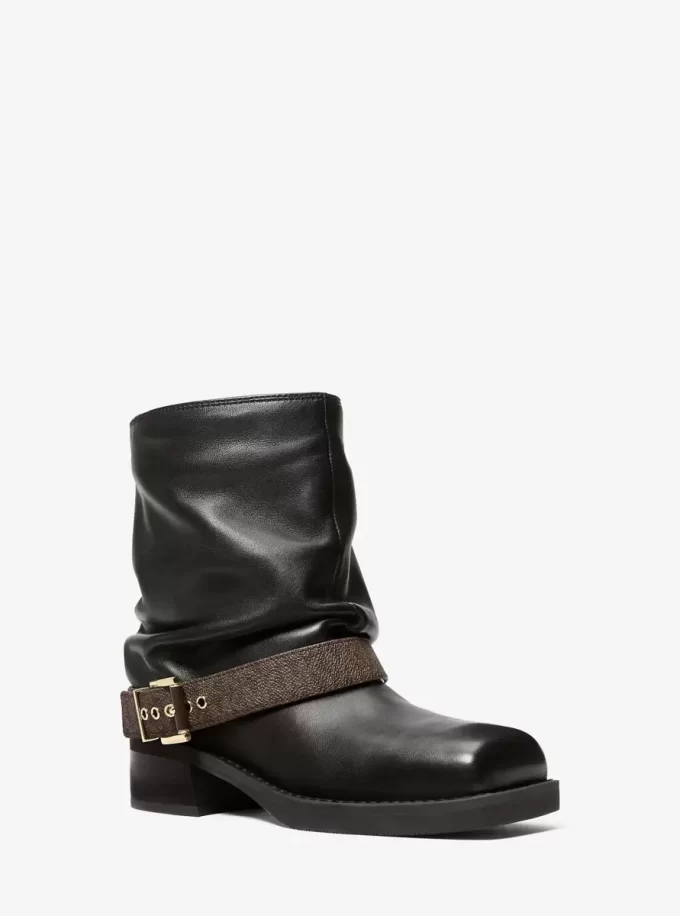 Colby Leder- und Signature-Logo-Ankle-Boot