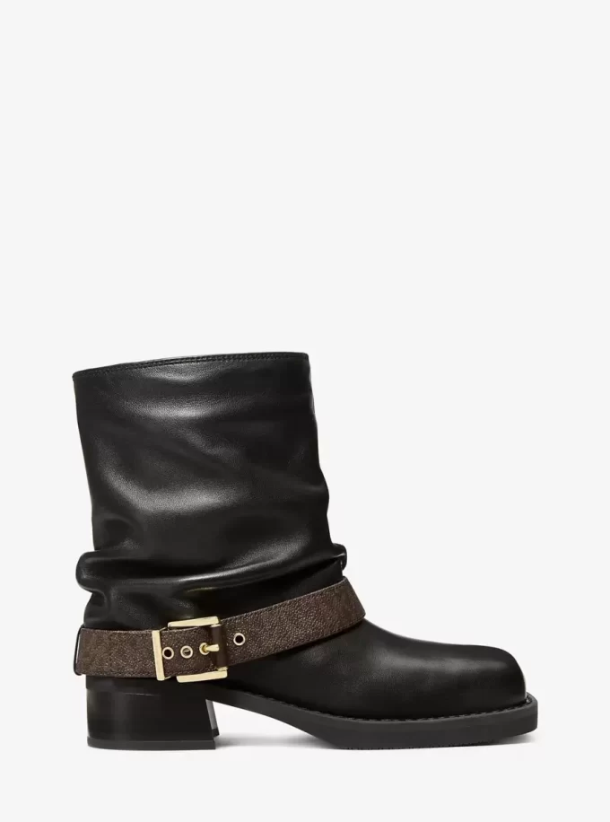 Colby Leder- und Signature-Logo-Ankle-Boot