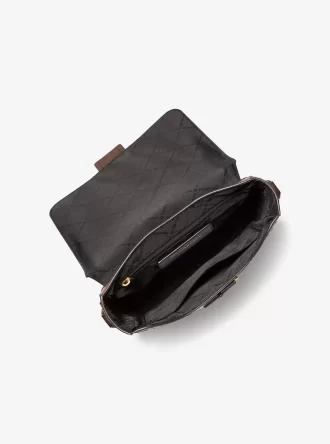 Colby-Umhängetasche aus geprägtem, poliertem Leder