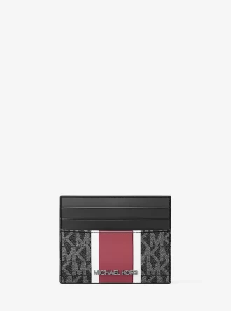 Cooper Kartenetui mit Streifenmuster und Signature-Logo