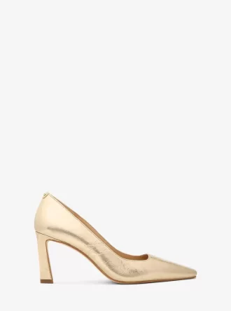 Darrah Pumps aus geknacktem Metallic-Leder