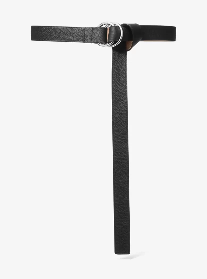 Doppelringgürtel aus genarbtem Leder Doppelringgürtel aus genarbtem Leder