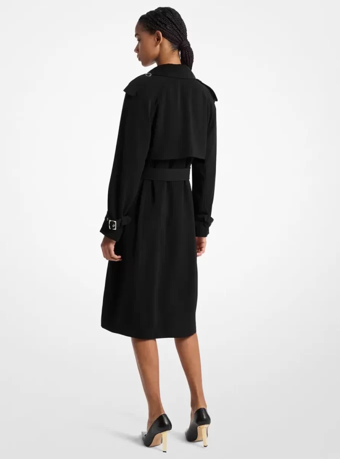Drapierter gewebter Trenchcoat