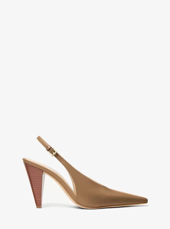 Electra Leder-Slingback-Pumps