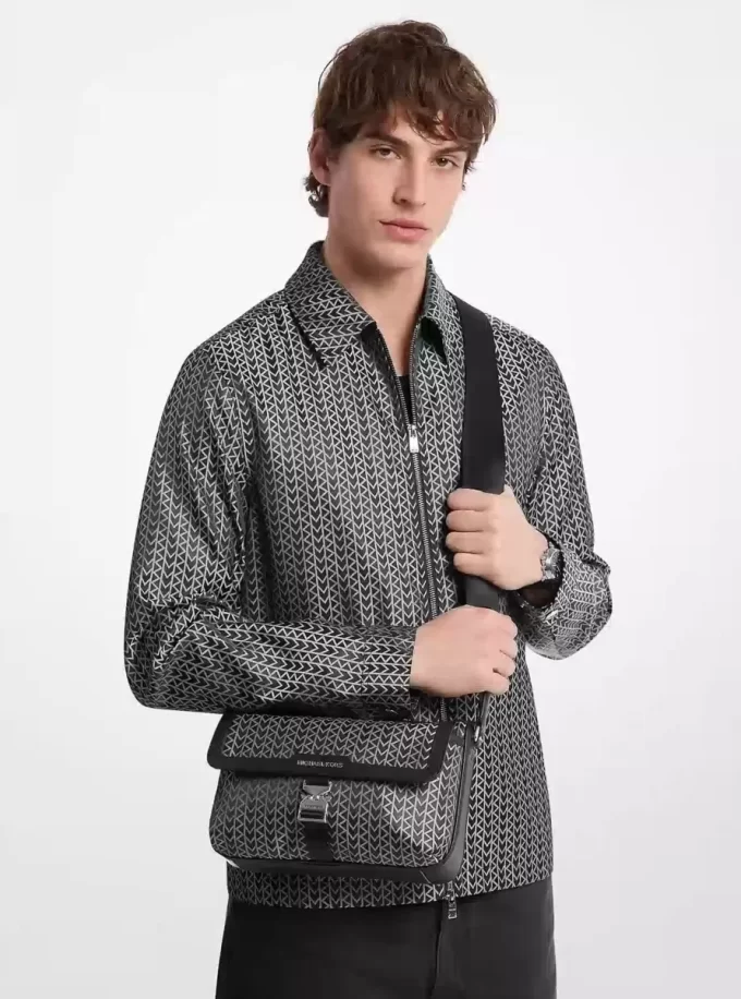 Eli MK2000 Logo Jacquard Messenger Bag