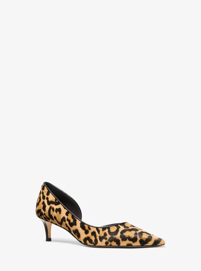 Elyse Leopard Print Kalbsfell Pumps