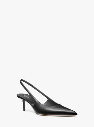 Emma Leder-Slingback-Pumps