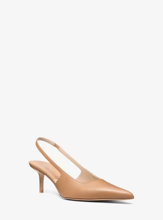 Emma Leder-Slingback-Pumps