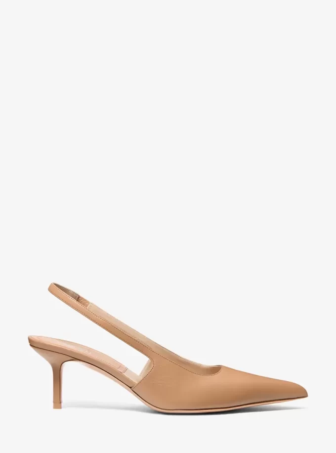 Emma Leder-Slingback-Pumps