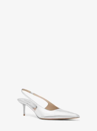 Emma Metallic-Leder-Slingback-Pumps