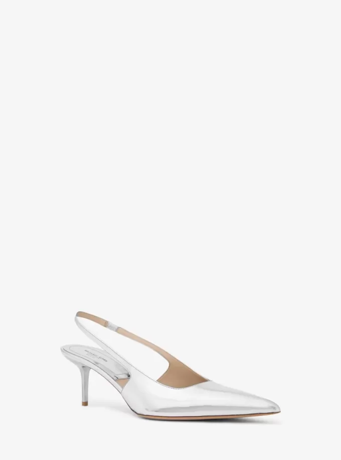 Emma Metallic-Leder-Slingback-Pumps Emma Metallic-Leder-Slingback-Pumps