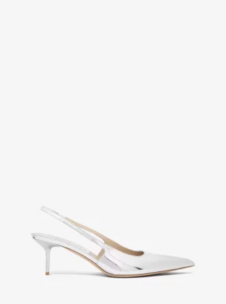 Emma Metallic-Leder-Slingback-Pumps