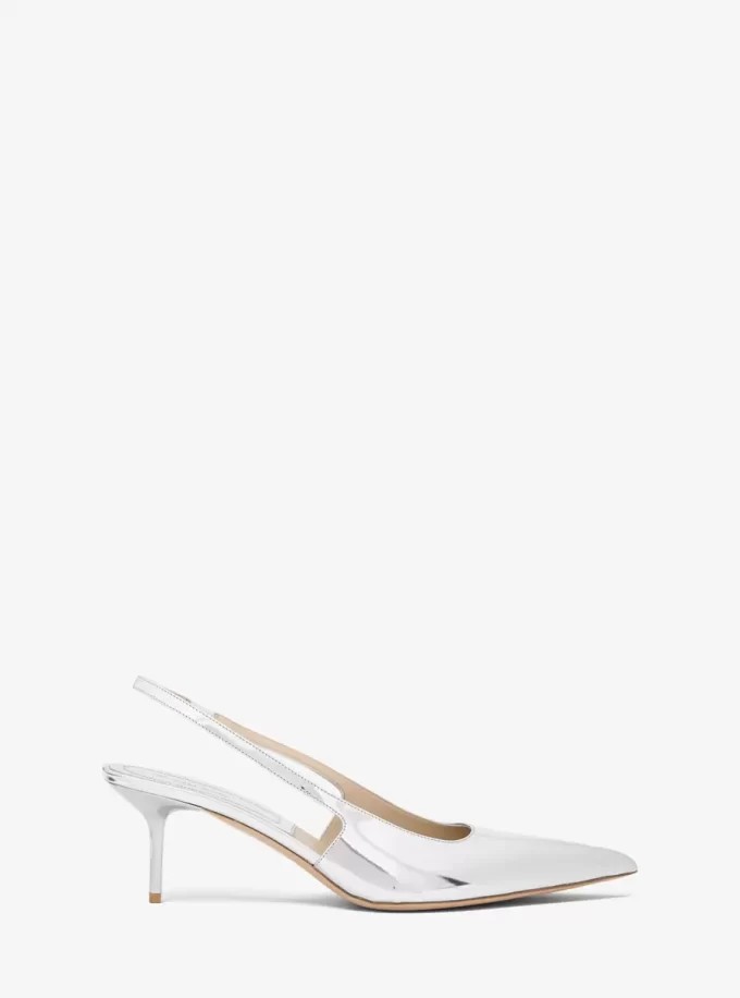 Emma Metallic-Leder-Slingback-Pumps Emma Metallic-Leder-Slingback-Pumps