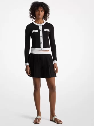 Faltenrock aus Stretchstrick