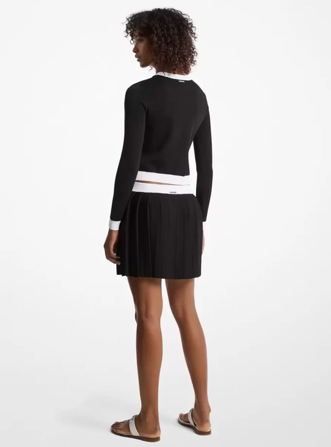 Faltenrock aus Stretchstrick