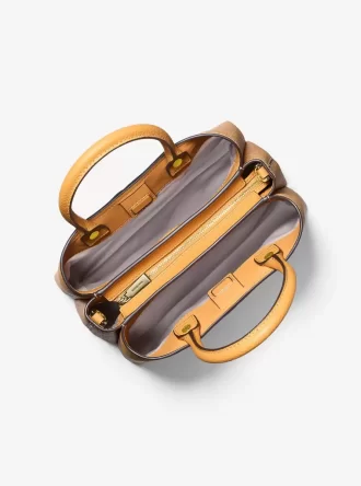 Flora Medium Signature Logo und Ledertasche