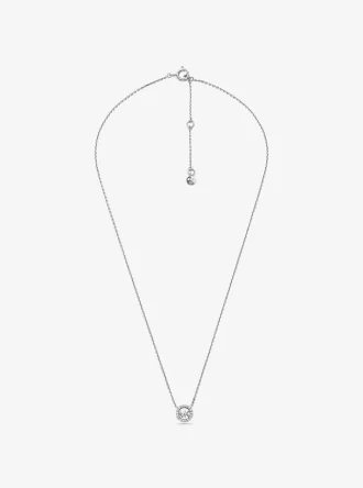 Fulton Halskette mit Logo-Anhänger aus edelmetallplattiertem Sterlingsilber mit Pavé-Fassung