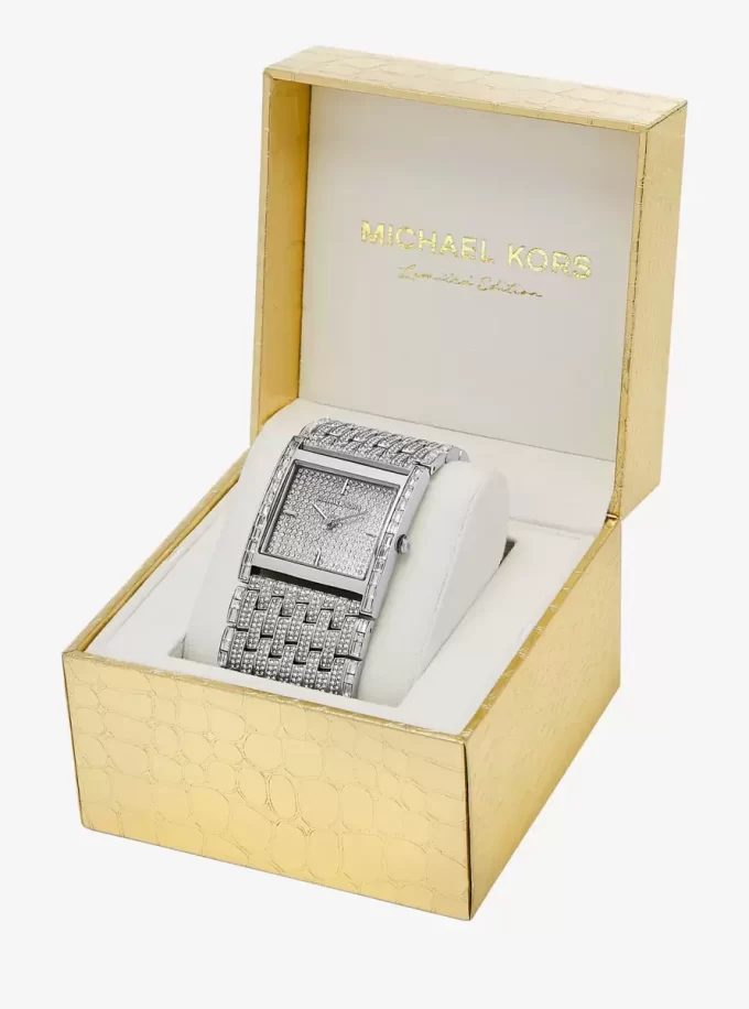 Georgie Pavé Uhr in limitierter Auflage, silberfarben