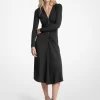 Gerafftes Stretch-Matt-Jersey-Kleid